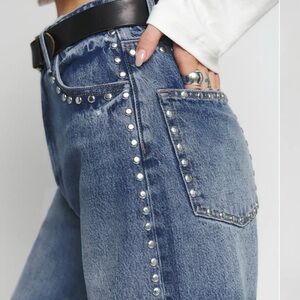 Reformation Cary High Rise Studded Jeans